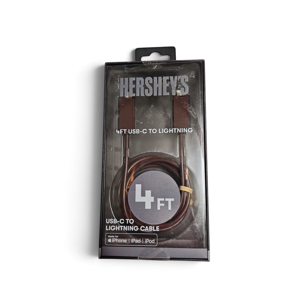 Hershey's 4FT USB-C to Lightning Charging Cable Brown MFi Certified Novelty Cord
